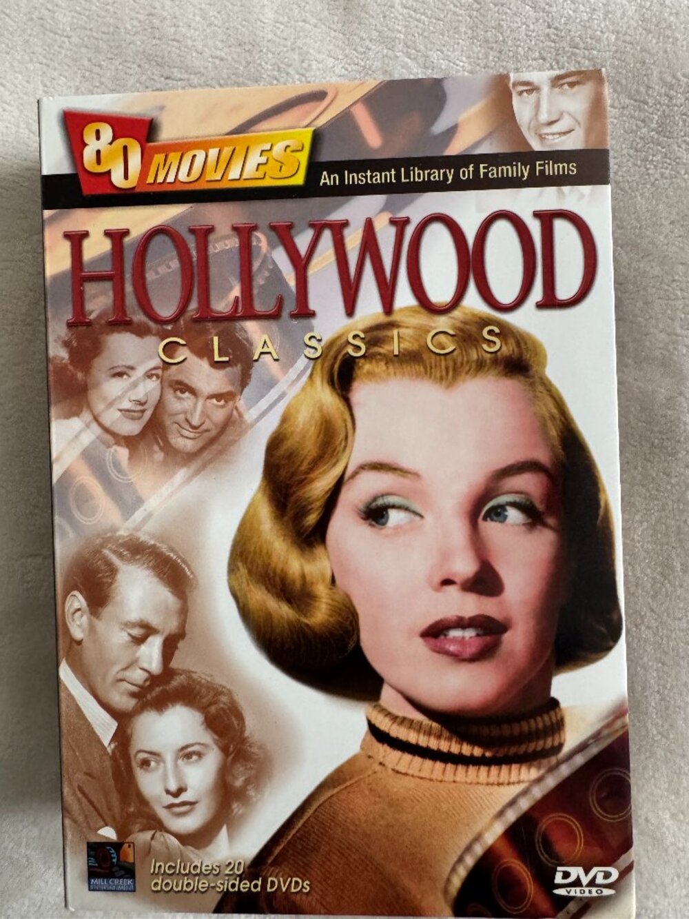 80 Movies Hollywood Classics DVD Box Set 20 Disc Mill Creek Classic Films